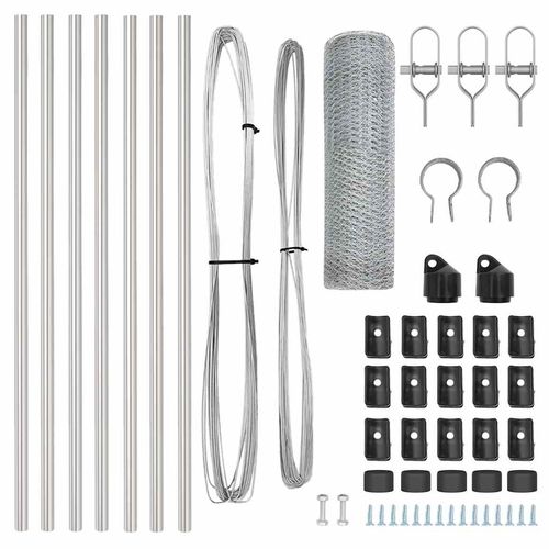 Ogrodzenie z słupkami Srebrny 0.8 x 10 m Stal pokryta PCV na Arena.pl