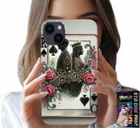 ETUI DO IPHONE 13 - KARTA KRÓL KRÓLOWA POKER KARTY + SZKŁO
