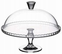 Szklana PATERA Z KLOSZEM na ciasto tort na nóżce 32cm PASABAHCE
