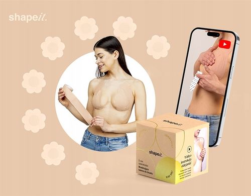SHAPEIT. TAŚMA DO BIUSTU PODNOSZENIA BIUSTU TAPING PIERSI +INSTRUKCJA VIDEO na Arena.pl