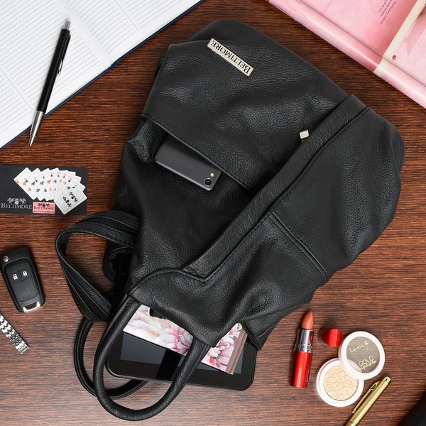 Plecak Damski Skórzany Trójkąt Pojemny Beltimore Q60 zdjęcie 4