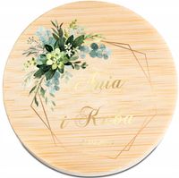 OTWIERACZ DREWNIANY magnes personalizacja imiona PODZIĘKOWANIE NA ŚLUB