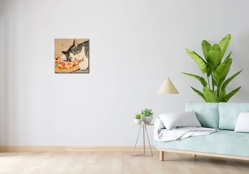 Obraz 40x40cm Pizza Dla Kota na Arena.pl