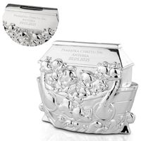 Skarbonka Arka Noego prezent na chrzest dla dziecka z grawerem dedykacji