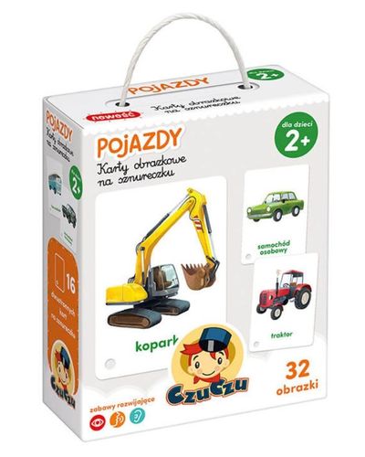 Karty obrazkowe na sznurku - Pojazdy na Arena.pl