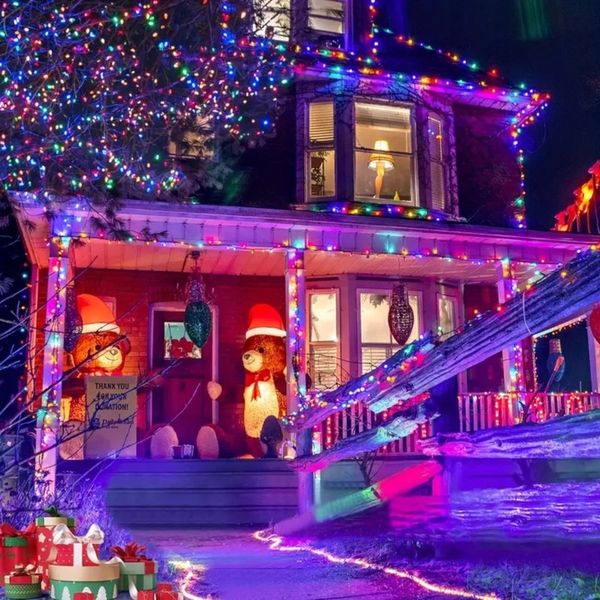 LAMPKI CHOINKOWE 500 LED ZEWNĘTRZNE WEWNĘTRZNE ŚWIĄTECZNE MULTIKOLOR MIX zdjęcie 2