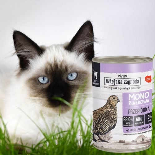 karma  mokra dla kota monobiałkowa przepiórka 400g wiejska zagroda alergia na Arena.pl