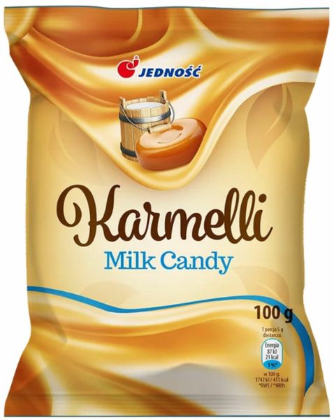 JEDNOŚĆ KARMELKI 100g MLECZNE zdjęcie 1