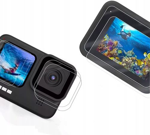 Szkło Hartowane na Ekrany Obiektyw Zestaw 3 Komplety do GoPro 12 11 10 9 na Arena.pl