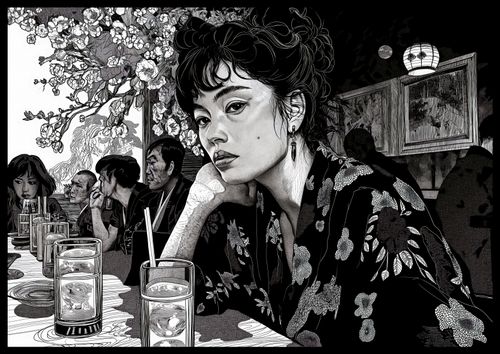 Plakat 66,5x46,5cm Czarne Kimono na Arena.pl