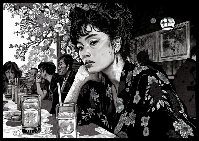 Plakat 66,5x46,5cm Czarne Kimono zdjęcie 2