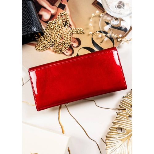 lakierowany portfel damski czerwony z ochroną rfid - peterson na Arena.pl