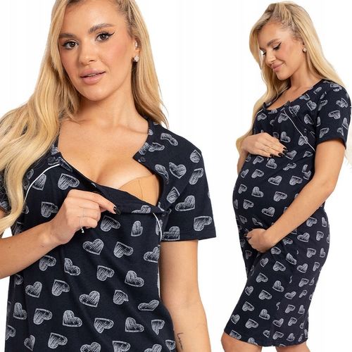 KOSZULA NOCNA PIŻAMA CIĄŻOWA PORODU KARMIENIA L na Arena.pl