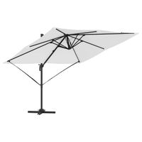 Parasol Roma Beżowy 286 x 285 x 265 cm Poliester i aluminium