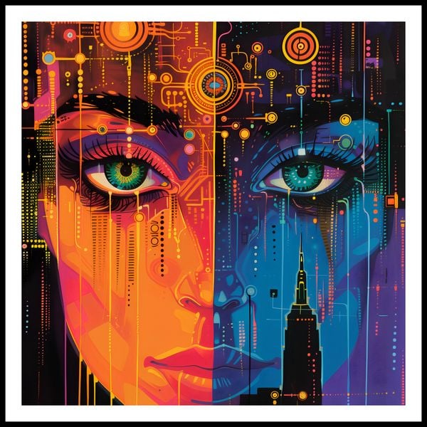 Plakat 70x70cm Cyfrowa Psyche zdjęcie 3
