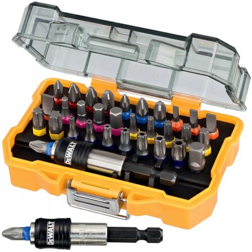 Zestaw bitów DeWalt 32 elementy TORX pozidriv IMBUS magnetyczny uchwyt ETUI na Arena.pl
