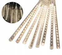 Lampki sople meteory 152led 30cm białe ciepłe