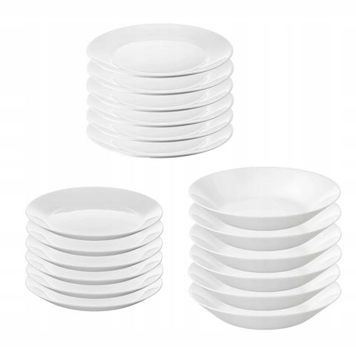 Serwis obiadowy Ikea OFTAST 18 szt miski talerze talerzyki na Arena.pl