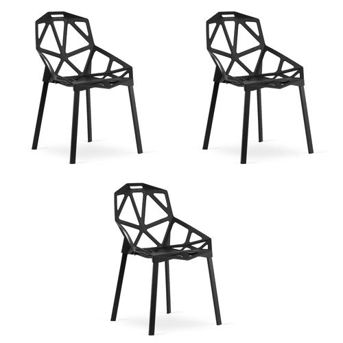 Krzesło ESSEN - czarne x 3 na Arena.pl
