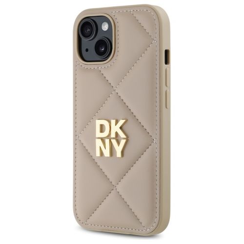 dkny dkhcp15spqdsle iphone 15 6.1       beżowy/beige quilted stack logo na Arena.pl