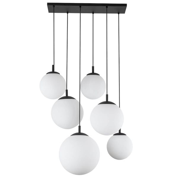 Zwisowa lampa na belce Esme 4793 do salonu balls biała czarna zdjęcie 2