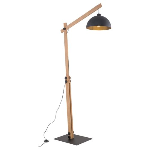 Stojąca lampa skandynawska regulowana Boho 5582 TK Lighting drewniana czarna na Arena.pl