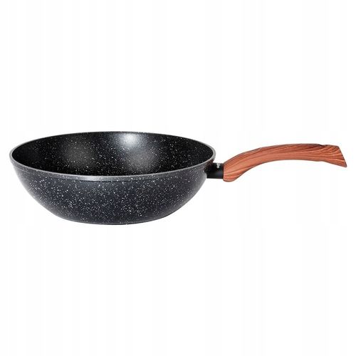 Wok GRANITOWY patelnia głęboka do smażenia duszenia dań azjatyckich 28 cm na Arena.pl