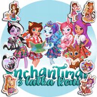 OPŁATEK NA TORT 30CM - ENCHANTIMALS BAJKA + IMIĘ + GRATIS! 24CM 26CM