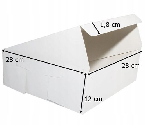 OPAKOWANIE KARTON PUDEŁKO NA TORT 28x28x12cm na Arena.pl