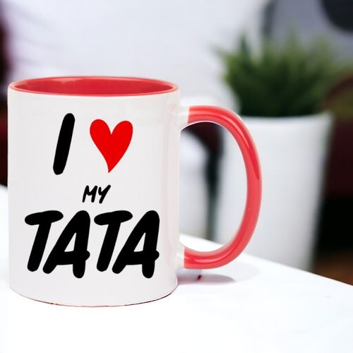 Kubek z nadrukiem prezent na DZIEŃ OJCA dla TATY biało/czerwony na Arena.pl