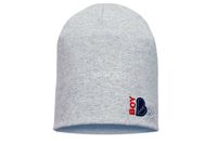 BROEL Basic 100 czapka dla chłopca beanie szary melaż 54-56