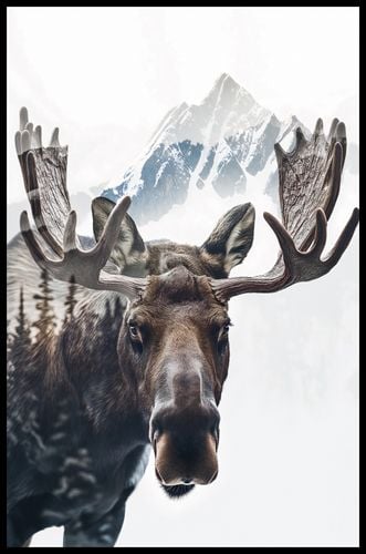 Plakat 53x81cm Łoś Duch Lasu na Arena.pl