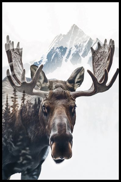 Plakat 53x81cm Łoś Duch Lasu zdjęcie 2