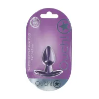 ouch! smooth silicone plug small 6,5 cm metaliczny fioletowy