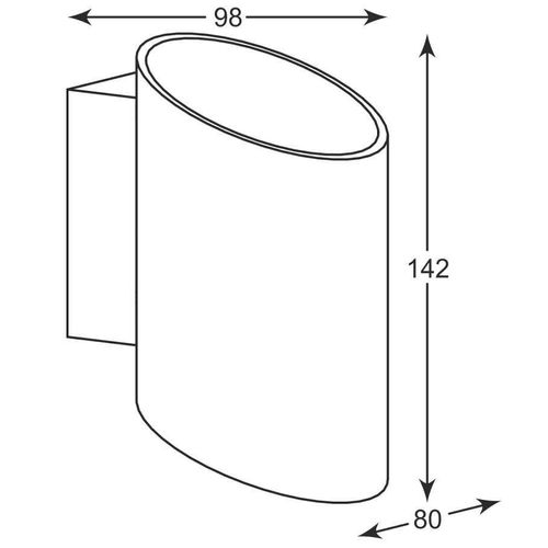Lampa ścienna Slice metalowa tuba do przedpokoju biała na Arena.pl