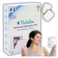 Eko Tabletki Do Zmywarki Natulim 6W1 Skuteczne Mycie Bez Fosforanów 30Szt