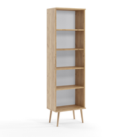 Regał Skandynawski na wysokich drewnianych nogach - Dąb Craft złoty