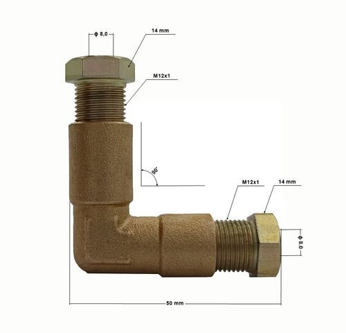 Złączka kolankowa '90 rury 8mm, M12x1 na Arena.pl