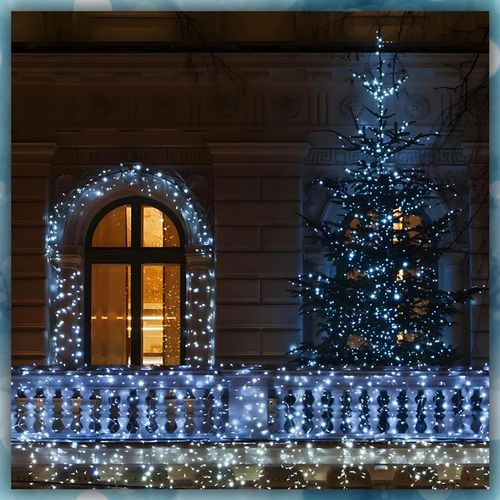 LAMPKI CHOINKOWE BIAŁY ZIMNY 300 LED WEW/ZEW NA CHOINKĘ 22 METRY 8 TRYBÓW na Arena.pl