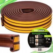 Uszczelka do okien i drzwi profil P 25 mb BRĄZ