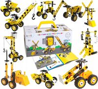 KLOCKI 10w1 KONSTRUKCYJNE EDUKACYJNE POJAZDY BUDOWLANE ZESTAW 112 elementów