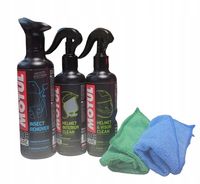 MOTUL Zestaw do czyszczenia kasku i motocykla M1+M2+E7+mikrofibra 2 szt