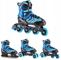 NILS 4w1 Łyżworolki Rolki Wrotki Łyżwy Hokejowe Regulowane Dla Chłopca