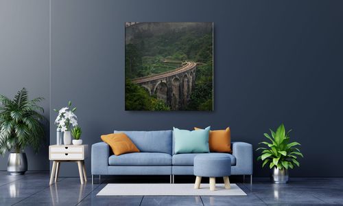 OBRAZ NA PŁÓTNIE 045 Kolej 50x50cm na Arena.pl