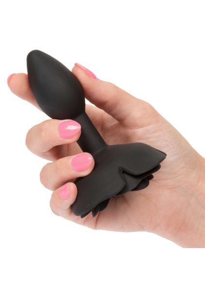 Small Rose Anal Plug Black zdjęcie 9