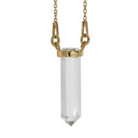 Naszyjnik - Kryształ Górski mały sopel w okuciu na łańcuszku