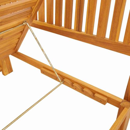 Leżak 1-osoba Brązowy 200 x 57 x 75cm Lite drewno akacjowe na Arena.pl