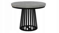 STÓŁ OKRĄGŁY ROZKŁADANY NOGA METAL SALON KUCHNIA 90cm+2x50cm