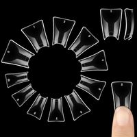 Tipsy Żelowe Szerokie Kaczki Y2K 550 sztuk 11 Rozmiarów Półpokrycie Akryl