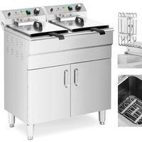 frytownica elektryczna podwójna wolnostojąca z szafką 400 v 10000 w 26 l